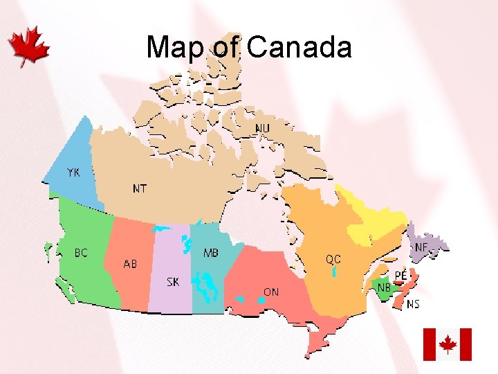 Map of Canada 