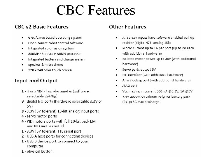 CBC Features Copyright Prentice Hall, 2001 2 