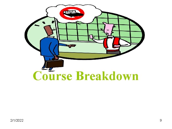 Course Breakdown 2/1/2022 9 
