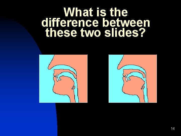 What is the difference between these two slides? 14 