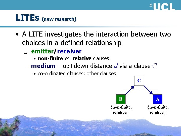 LITEs (new research) • A LITE investigates the interaction between two choices in a