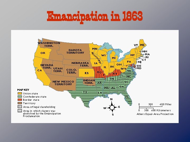 Emancipation in 1863 