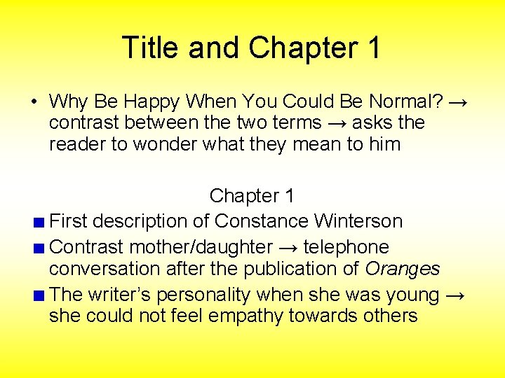 Title and Chapter 1 • Why Be Happy When You Could Be Normal? →