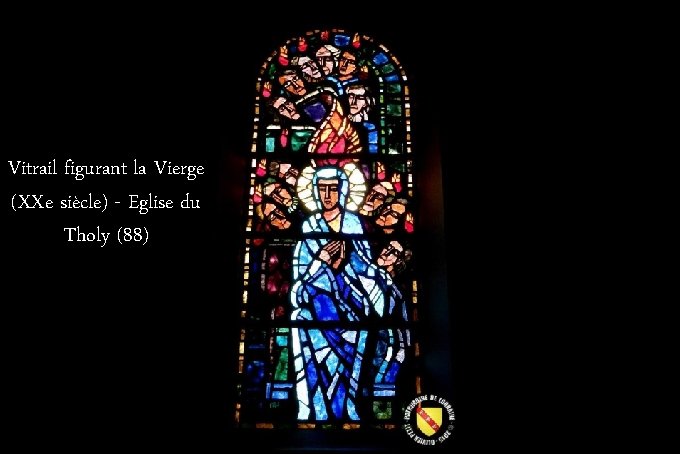 Vitrail figurant la Vierge (XXe siècle) - Eglise du Tholy (88) 