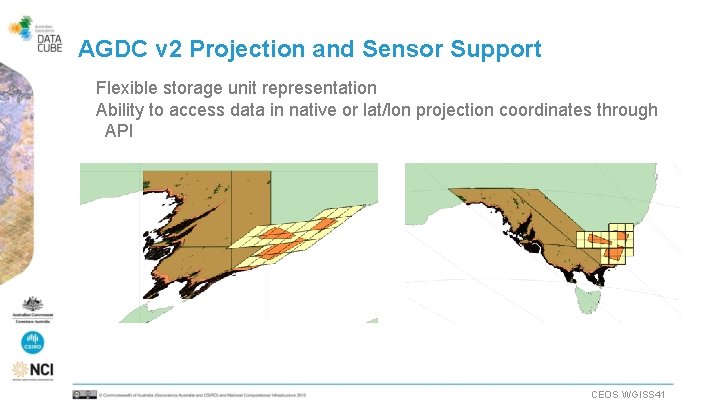 AGDC v 2 Projection and Sensor Support Flexible storage unit representation Ability to access