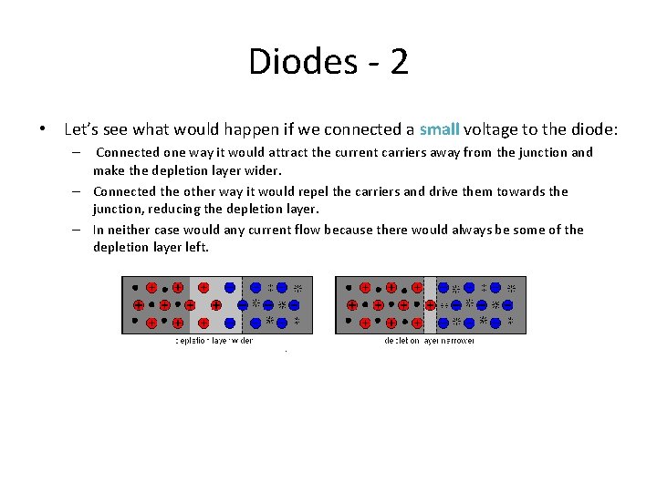 Diodes - 2 • Let’s see what would happen if we connected a small