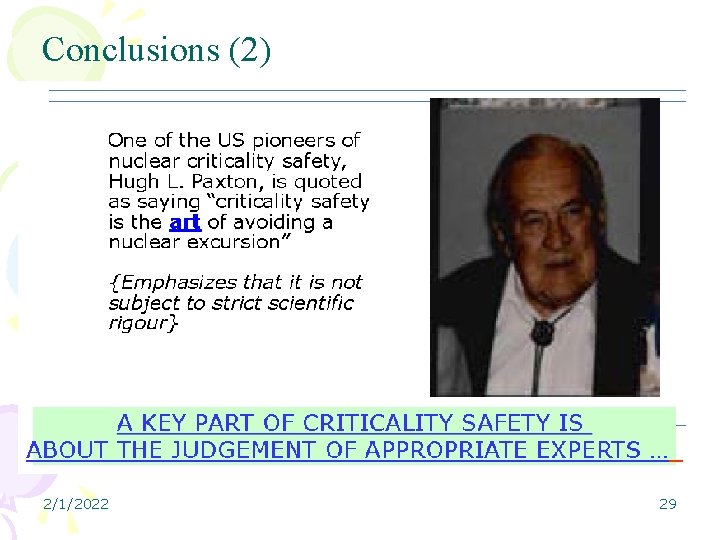 Conclusions (2) 2/1/2022 29 