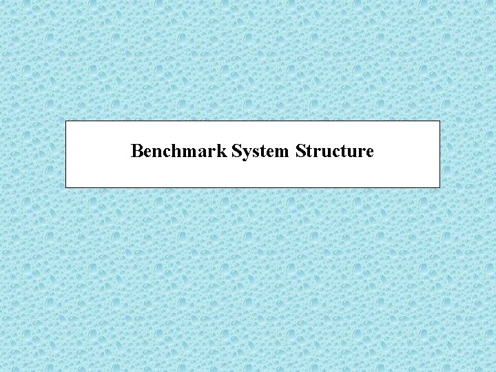 Benchmark System Structure 