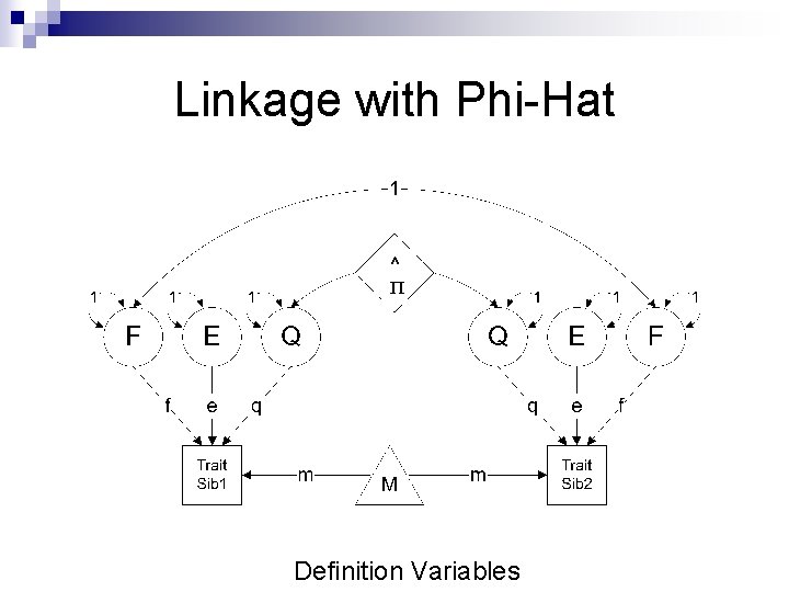 Linkage with Phi-Hat п Definition Variables 