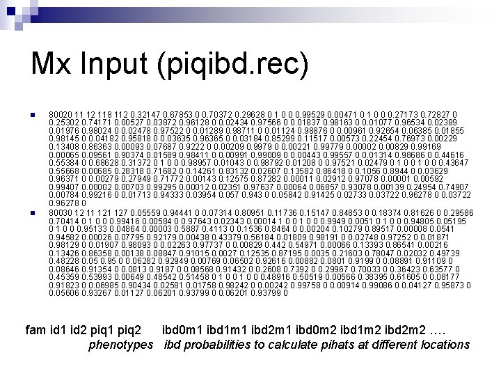 Mx Input (piqibd. rec) n n 80020 11 12 118 112 0. 32147 0.