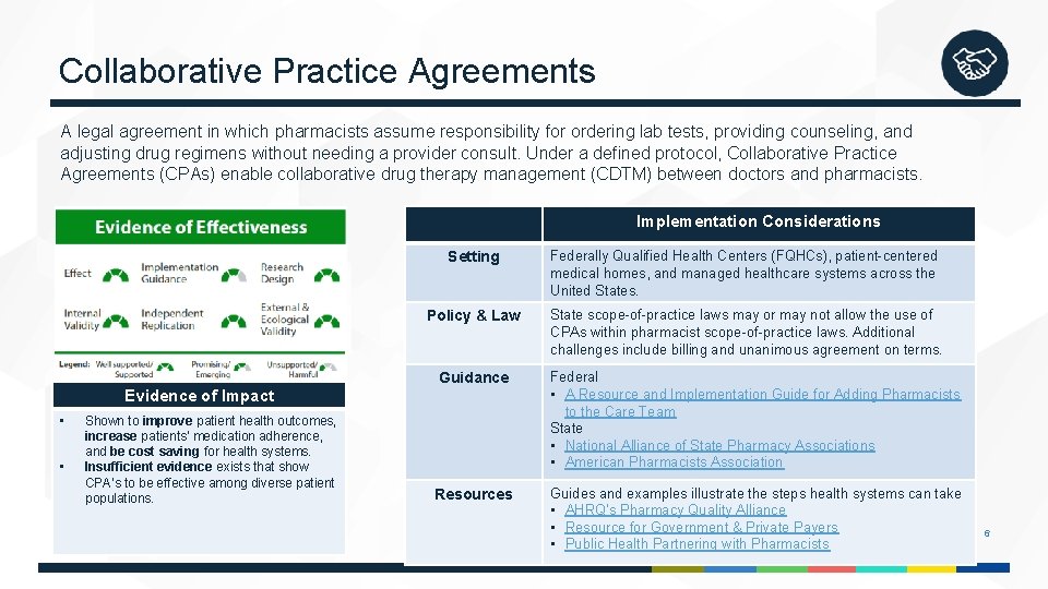 Collaborative Practice Agreements A legal agreement in which pharmacists assume responsibility for ordering lab Collaborative Practice Agreements A legal agreement in which pharmacists assume responsibility for ordering lab