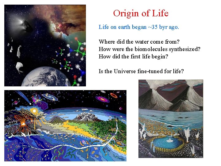 Origin of Life on earth began ~35 byr ago. Where did the water come