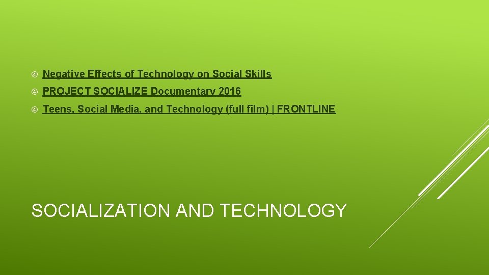  Negative Effects of Technology on Social Skills PROJECT SOCIALIZE Documentary 2016 Teens, Social