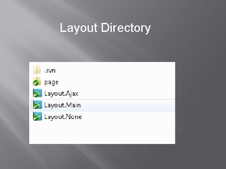 Layout Directory 
