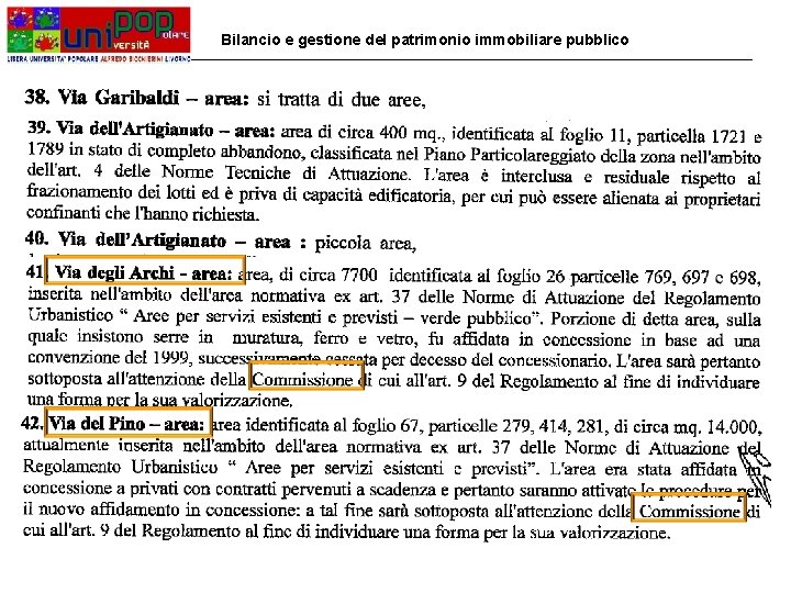 Bilancio e gestione del patrimonio immobiliare pubblico 