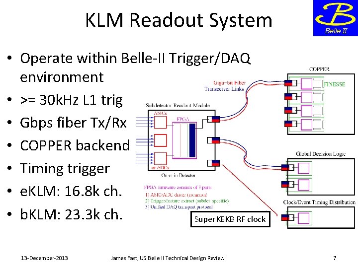 KLM Readout System • Operate within Belle-II Trigger/DAQ environment • >= 30 k. Hz