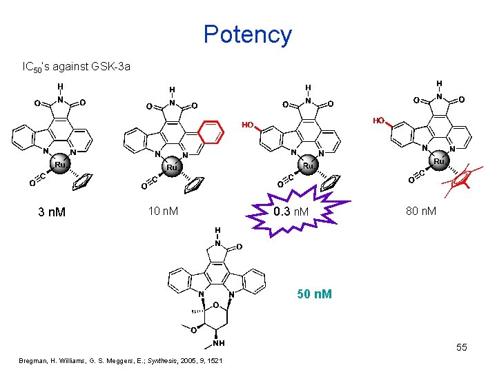 Potency IC 50’s against GSK-3 a 3 n. M 10 n. M 0. 3