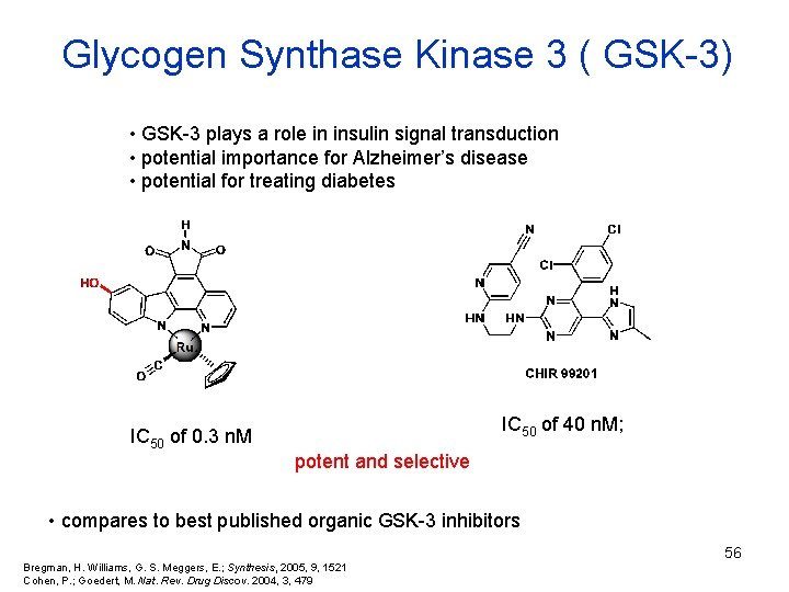 Glycogen Synthase Kinase 3 ( GSK-3) • GSK-3 plays a role in insulin signal