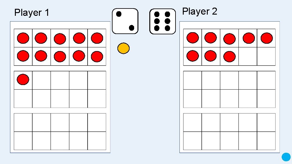 Player 1 Player 2 A blue dot in the corner of a slide indicates