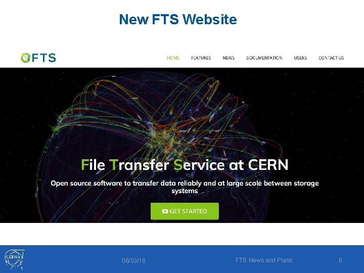 New FTS Website 06/03/18 FTS News and Plans 6 