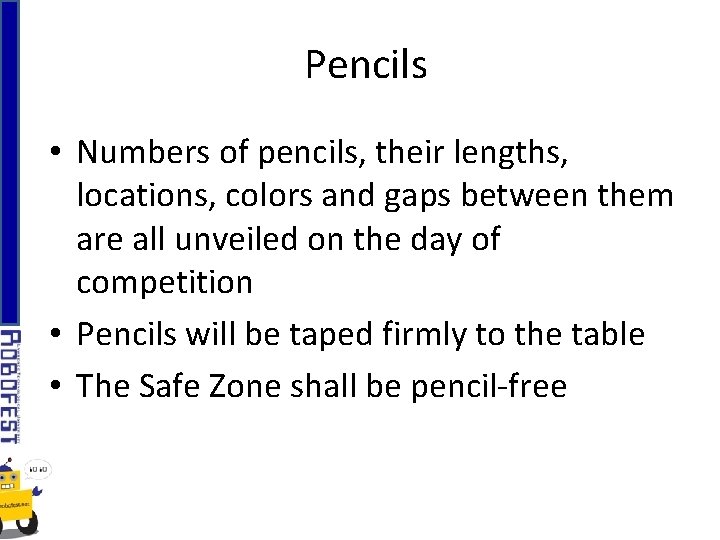 Pencils • Numbers of pencils, their lengths, locations, colors and gaps between them are