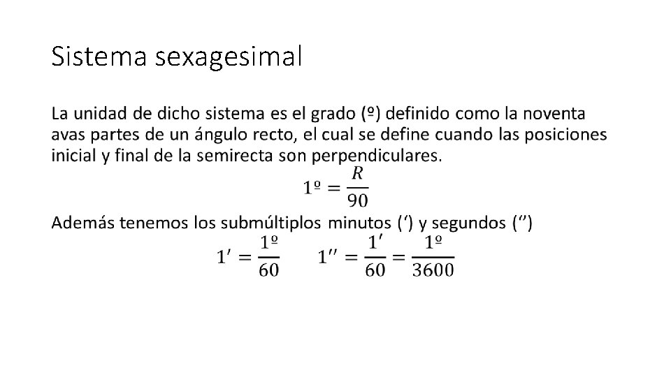 Sistema sexagesimal • 