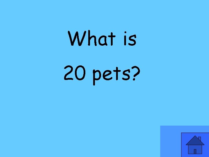 What is 20 pets? 