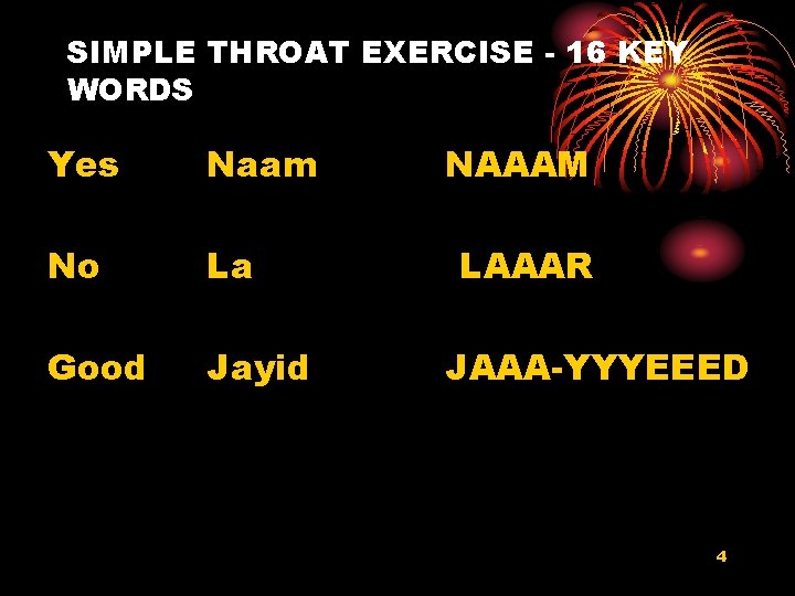 SIMPLE THROAT EXERCISE - 16 KEY WORDS Yes Naam No La Good Jayid NAAAM