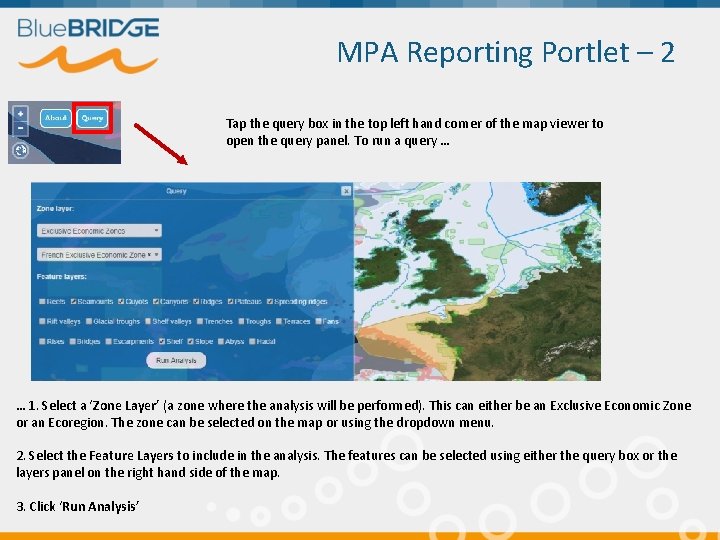 MPA Reporting Portlet – 2 Tap the query box in the top left hand