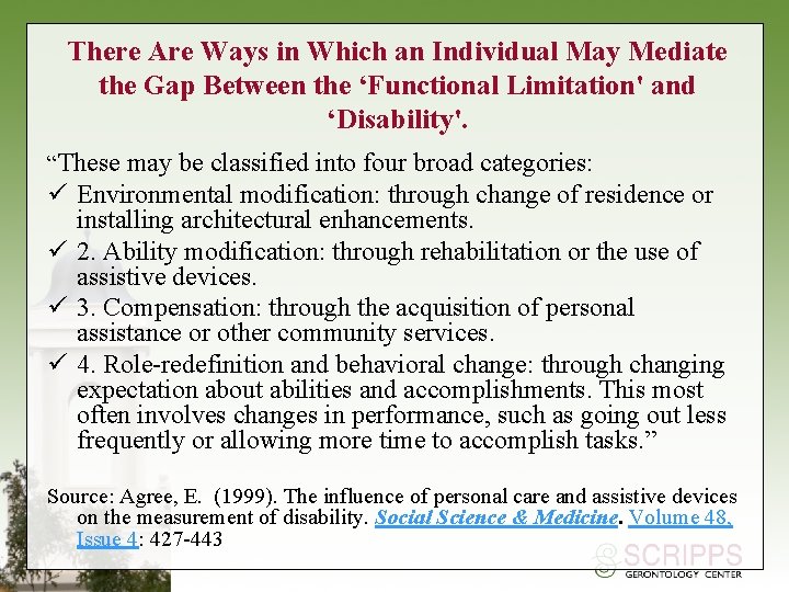 There Are Ways in Which an Individual May Mediate the Gap Between the ‘Functional