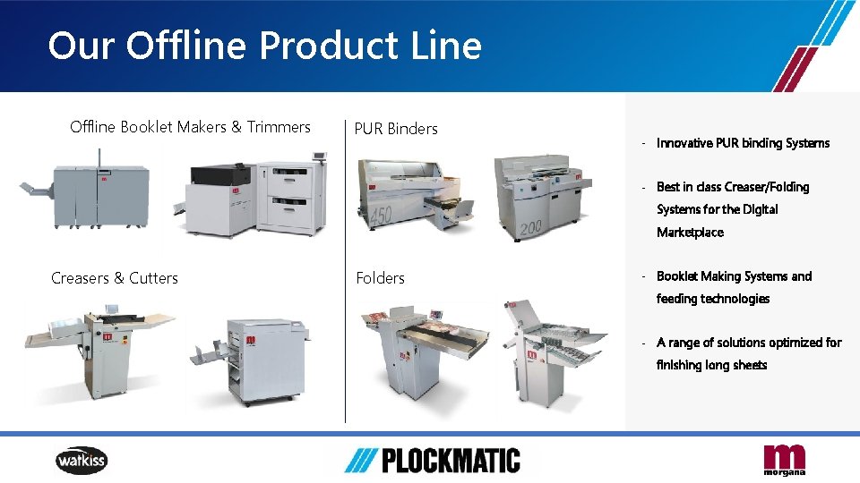 Our Offline Product Line Offline Booklet Makers & Trimmers PUR Binders - Innovative PUR