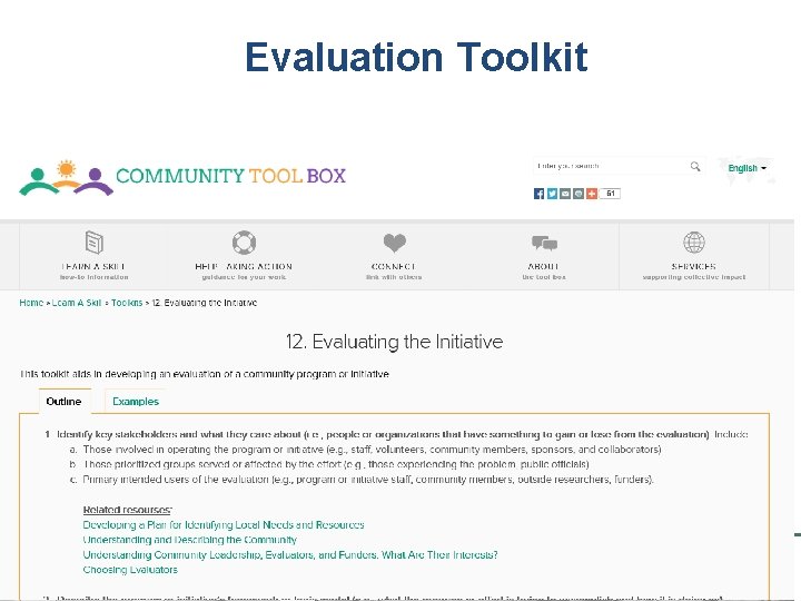 Evaluation Toolkit INSTITUTE OF MEDICINE 47 
