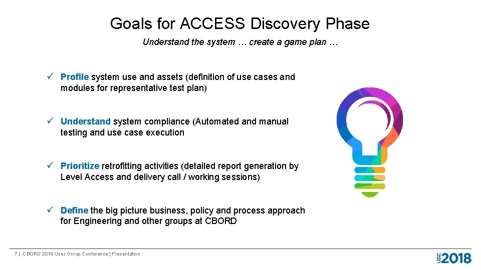 Goals for ACCESS Discovery Phase Understand the system … create a game plan …