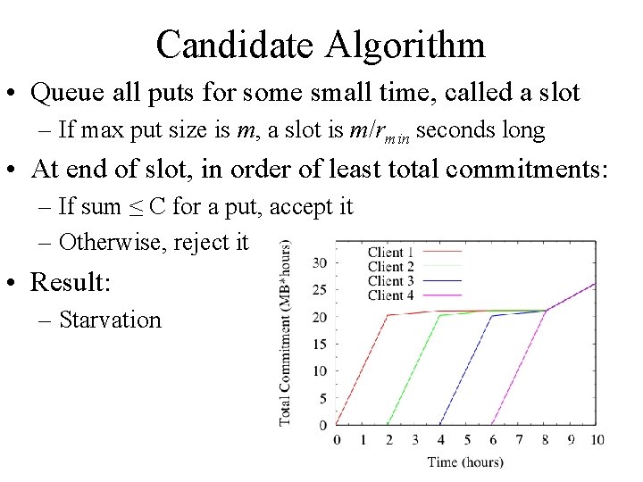 Candidate Algorithm • Queue all puts for some small time, called a slot –