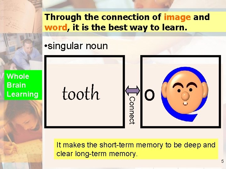 Through the connection of image and word, it is the best way to learn.