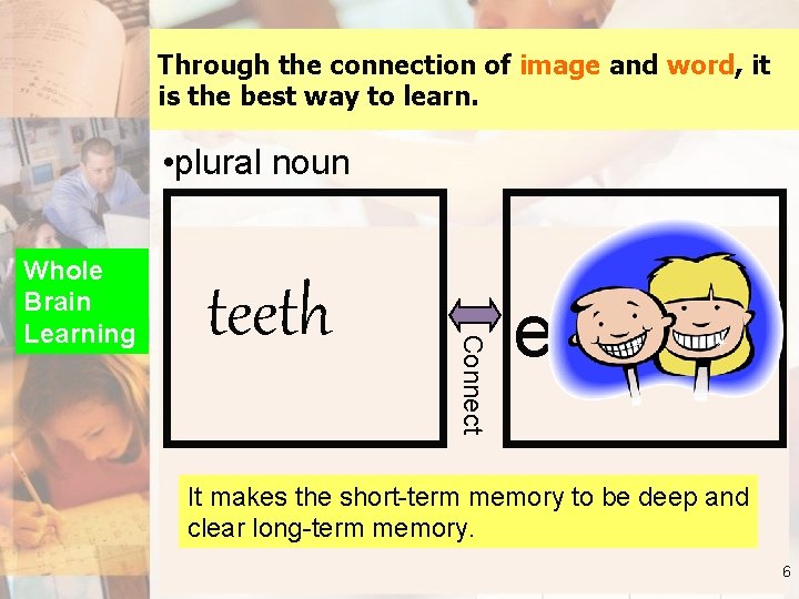 Through the connection of image and word, it is the best way to learn.