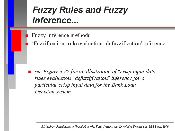 Fuzzy Rules and Fuzzy Inference. . . n n n Fuzzy inference methods: `Fuzzification-