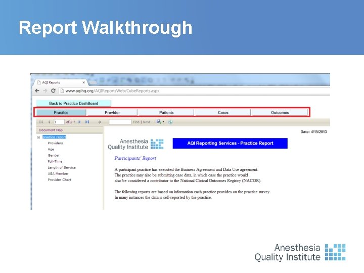 Report Walkthrough 