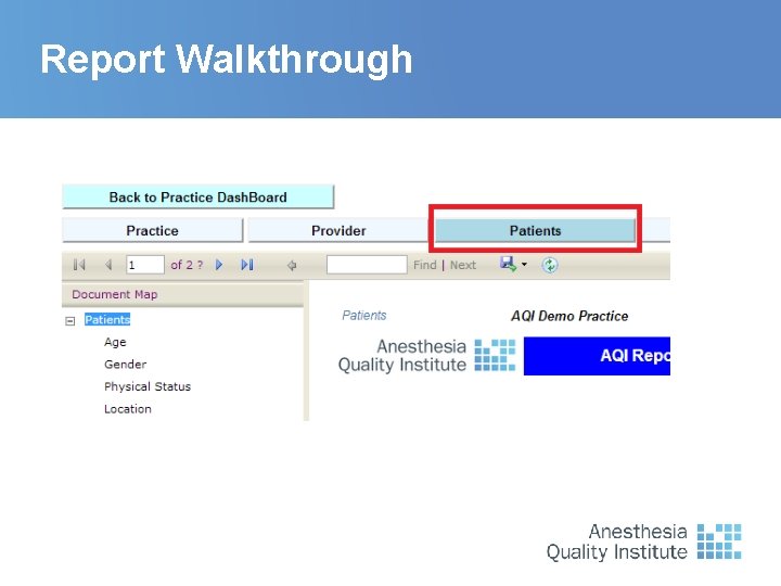 Report Walkthrough 