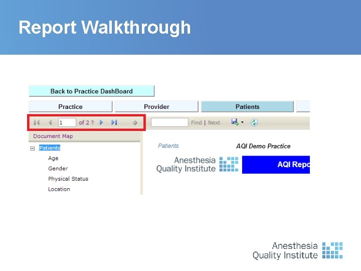 Report Walkthrough 