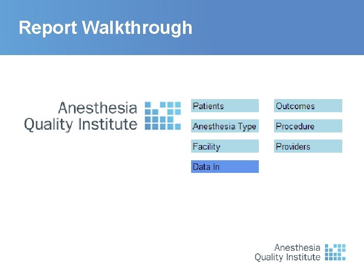 Report Walkthrough 