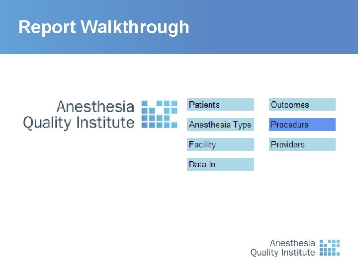 Report Walkthrough 