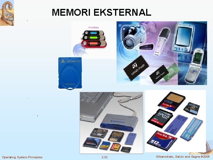 MEMORI EKSTERNAL Operating System Principles 2. 32 Silberschatz, Galvin and Gagne © 2005 