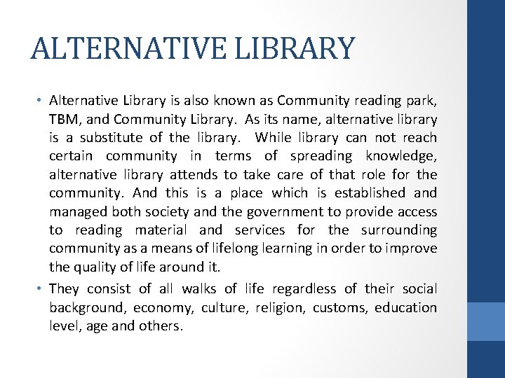 REVITALIZATION OF ALTERNATIVE LIBRARY case study at asakura