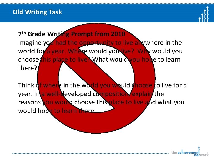 Old Writing Task 7 th Grade Writing Prompt from 2010 Imagine you had the