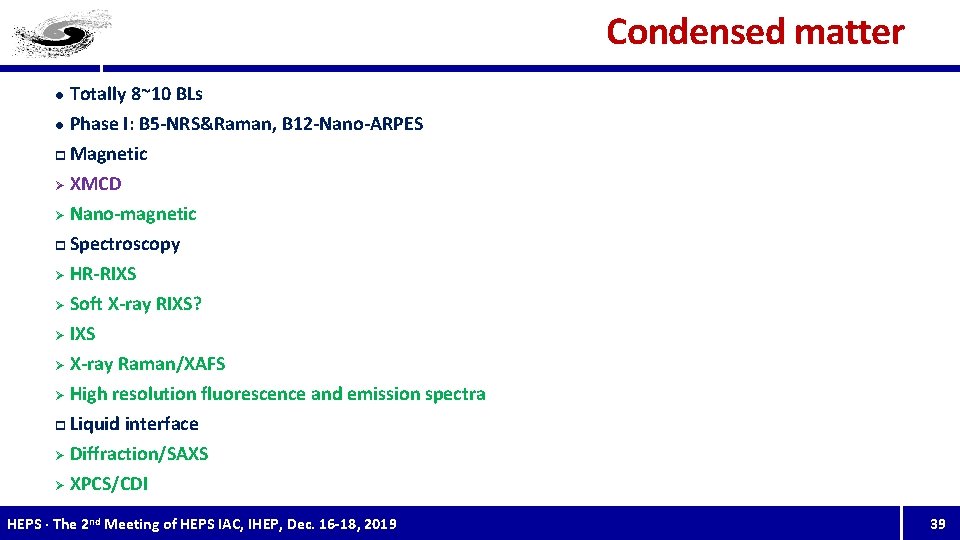 Condensed matter l Totally 8~10 BLs Phase I: B 5 -NRS&Raman, B 12 -Nano-ARPES