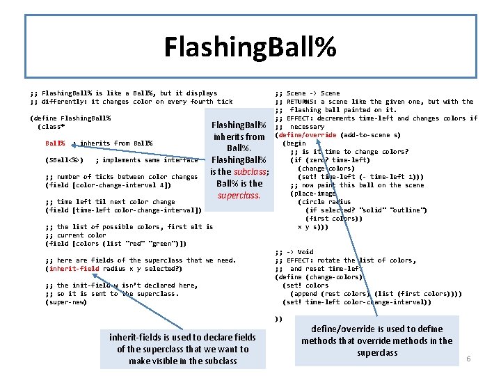 Flashing. Ball% ; ; Flashing. Ball% is like a Ball%, but it displays ;