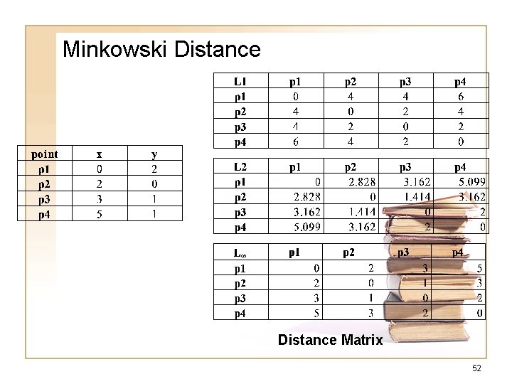 Minkowski Distance Matrix 52 