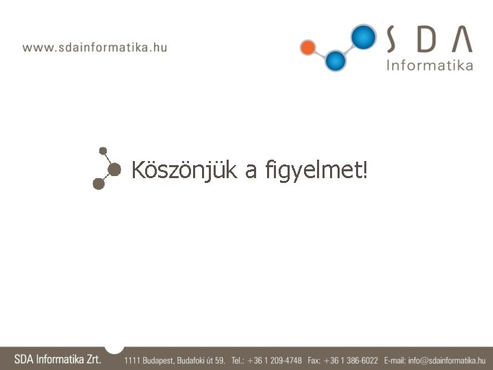Köszönjük a figyelmet! 