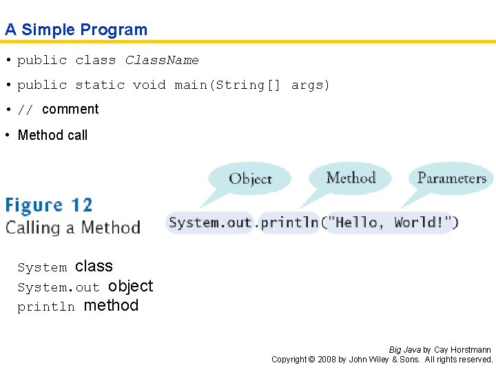 A Simple Program • public class Class. Name • public static void main(String[] args)